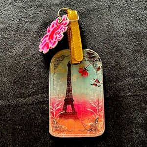 Papaya Eiffel Tower Luggage Tag 4.5Wx3H brand new.